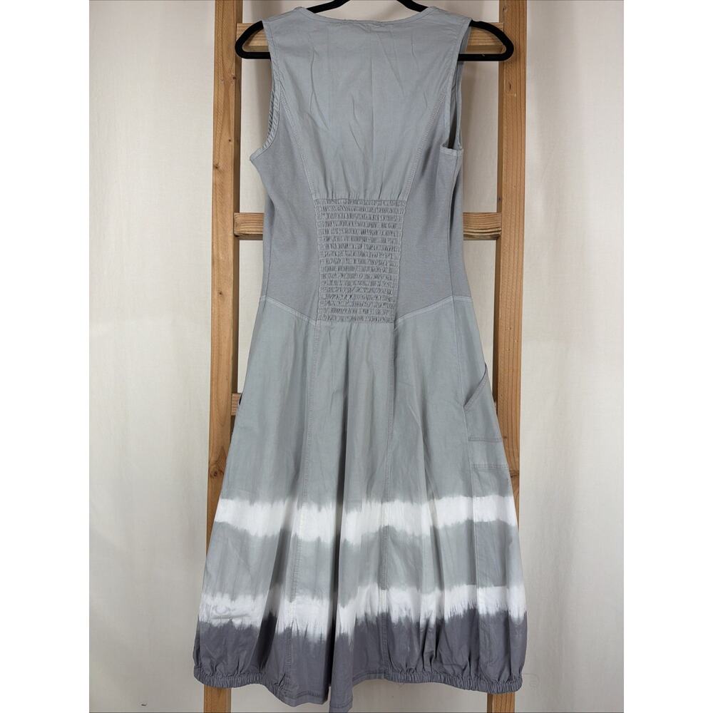 NWT XCVI Wearables Gray Tie Dyed Elastic Ribbed Midi Tank Dress #1201 Size SM - Picture 2 of 4